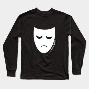 Sad Unhappy Loneliness Down Emotion Character Mask Gift Long Sleeve T-Shirt